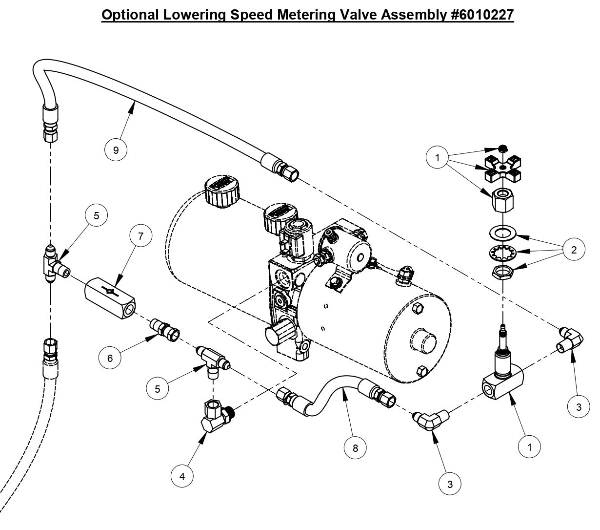 CC3535 Lowering Speed Metering Valve Assembly