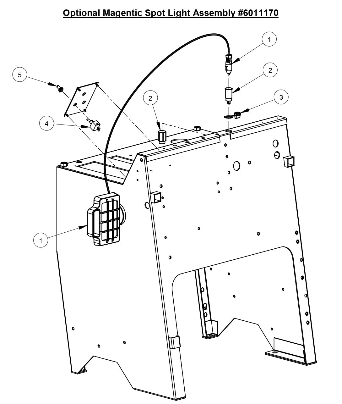 CC3535 Magnetic Spot Light Assembly