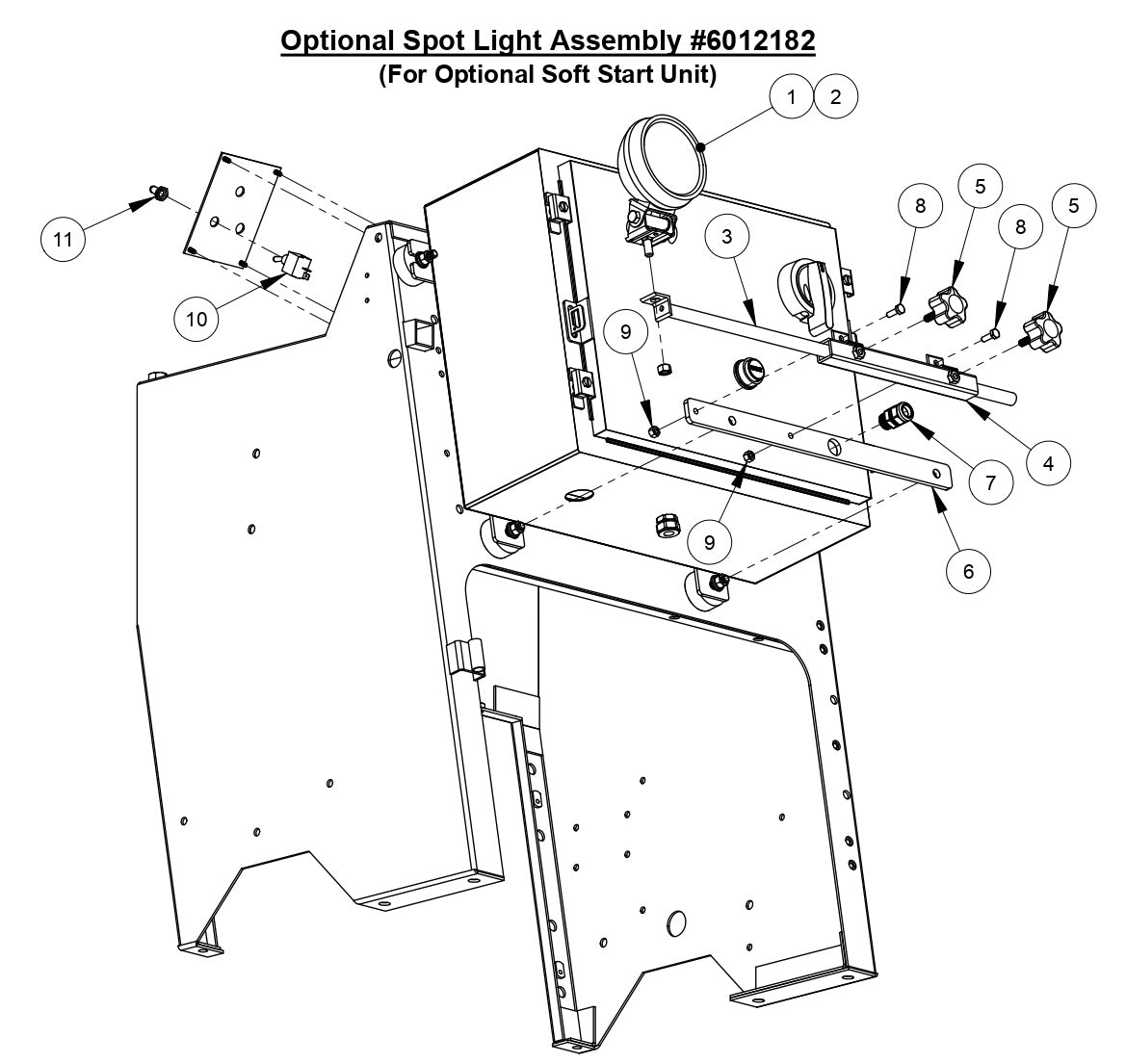 CC6540E Optional Spot Light Assembly (For Optional Soft Start Unit)