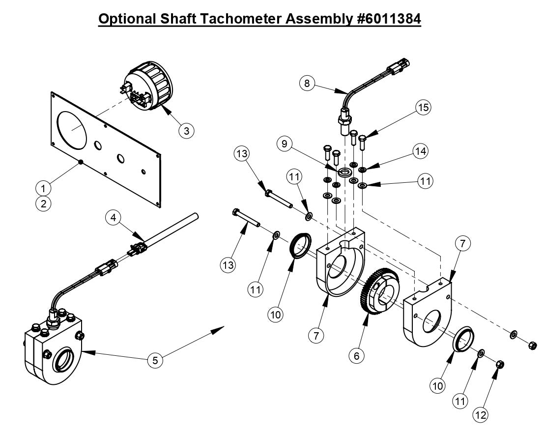 CC3500J Shaft Techometer Assembly