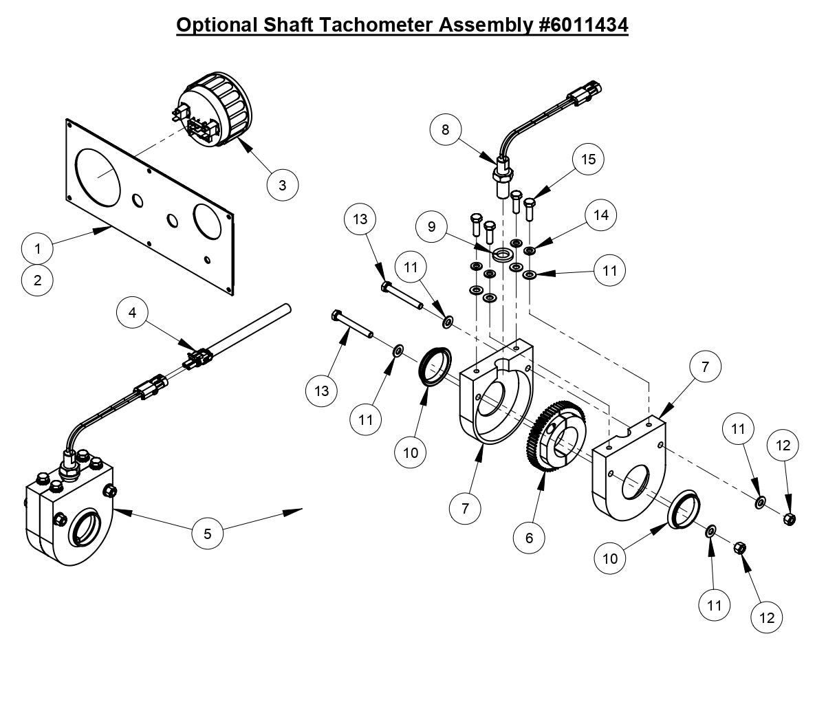 CC3535 Shaft Tachometer Assembly