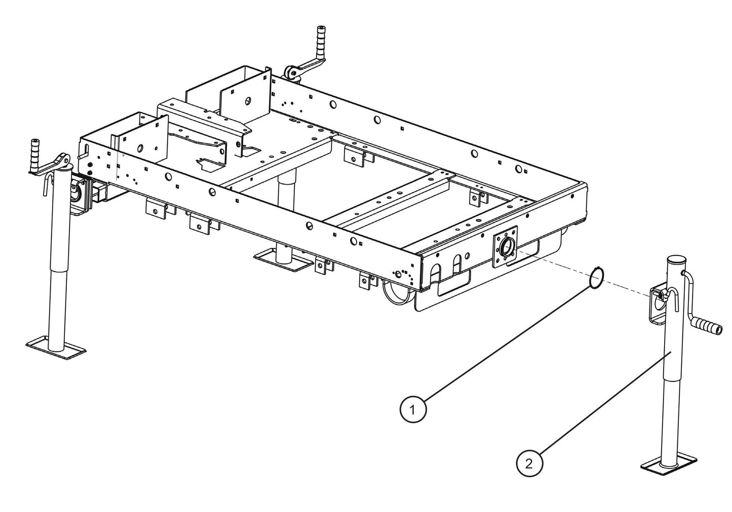 CE V-Series Night Lite Pro II Outriggers and Jacks (2 of 2) Parts By Allmand