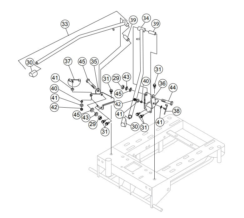 Outrigger Assembly Parts-GB43LED S/N G4100104 and below