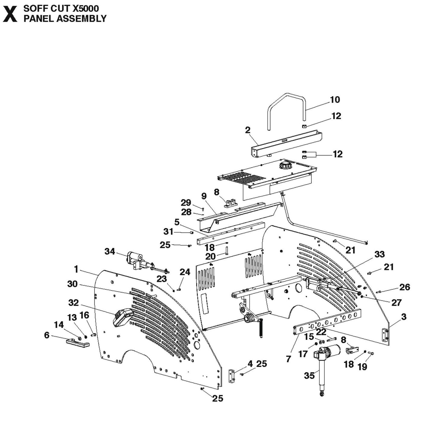 Panel Assembly Parts For Soff Cut X5000 By Husqvarna