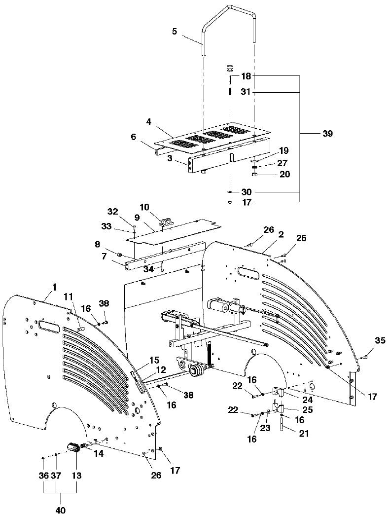 Panel Assembly Parts for Soff Cut 2500 Saw by Husqvarna