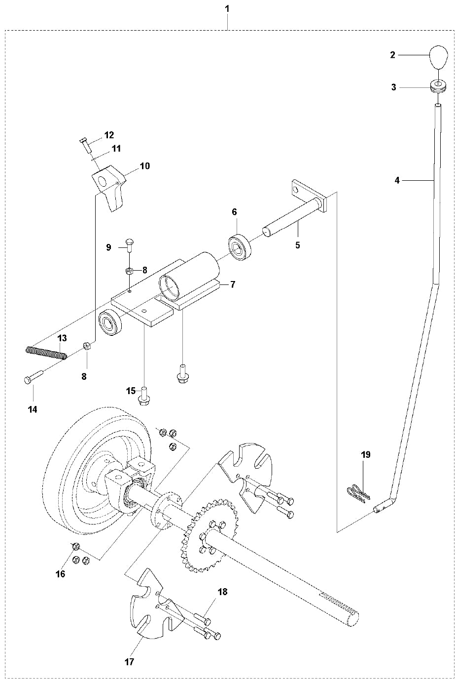 FS3500 Parking Brake Assembly Parts by Husqvarna
