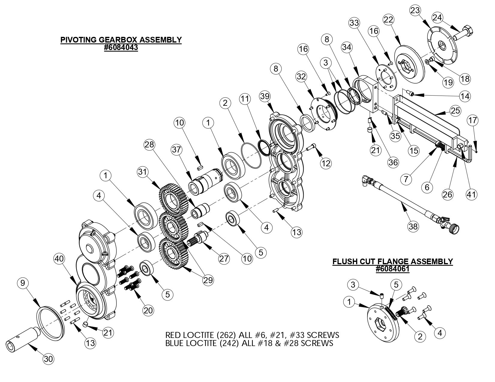 CC1600 Pivoting Gearbox Assembly