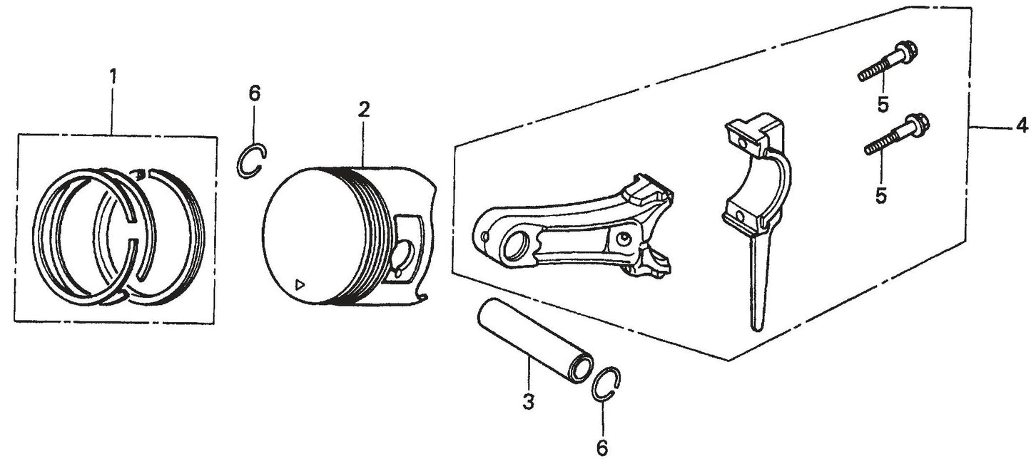 MQ MQD305 / MQD306 / MQD306HA HONDA GX120K1QX2 ENGINE Piston Assembly Parts By Multiquip