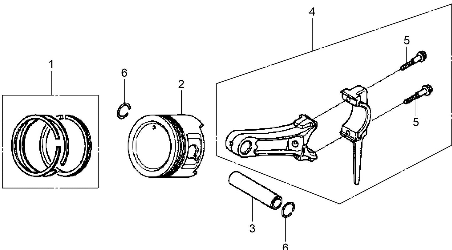 MVH128GH Honda GX160UT2SCM Piston Assembly Parts