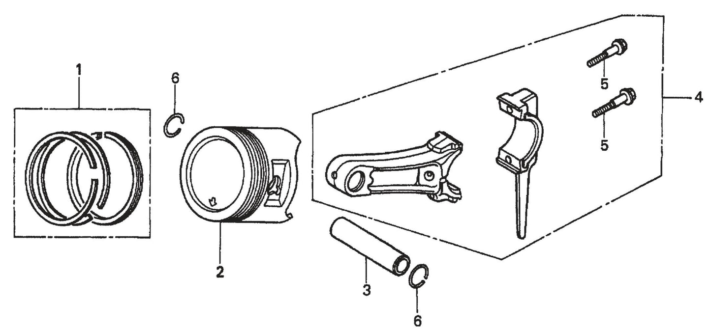 HONDA GX200QXC9 Piston Assembly Parts For FCG1 Series by Multiquips