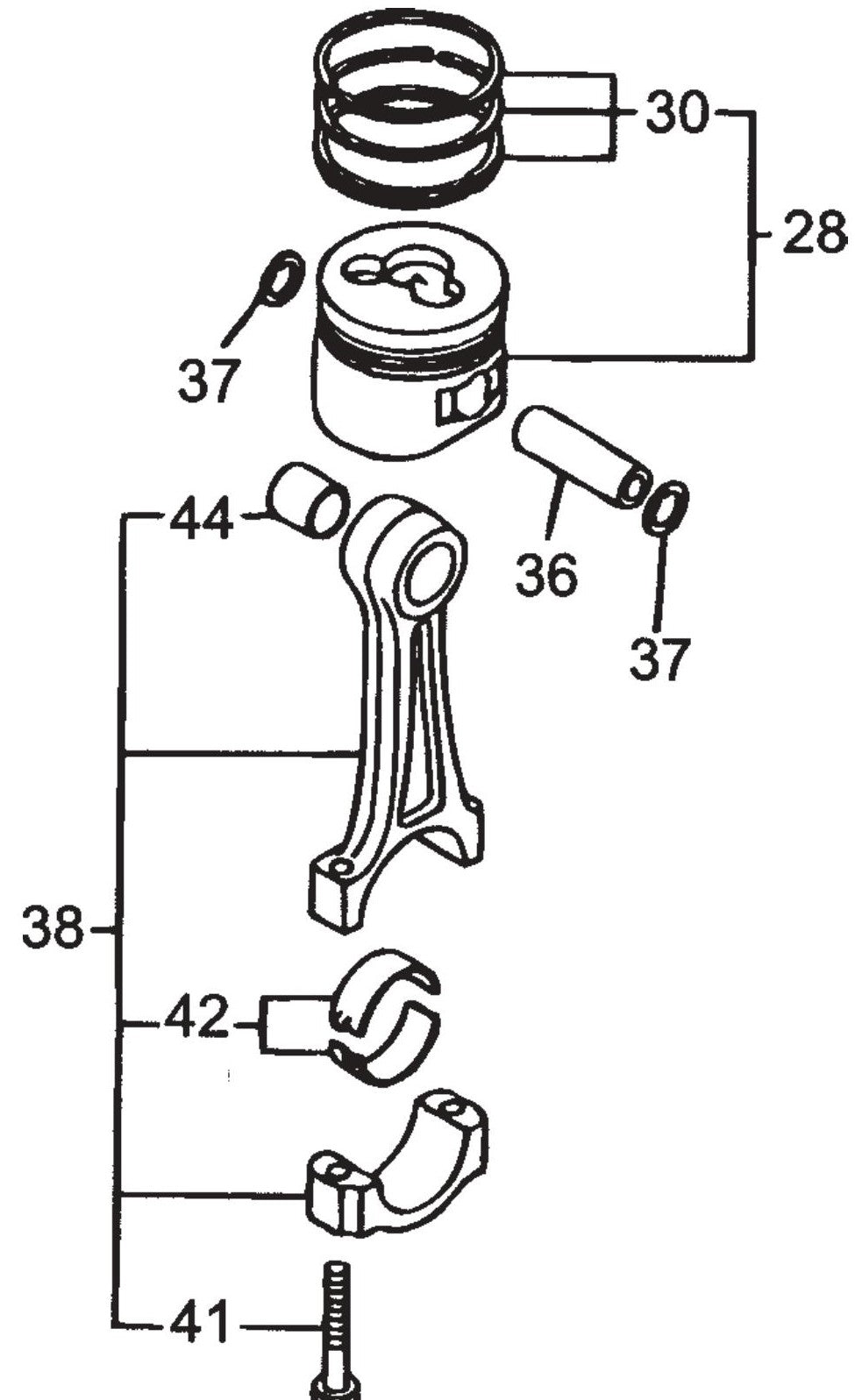 MT86D2 Yanmarl-48V6 Engine Piston Assembly Parts