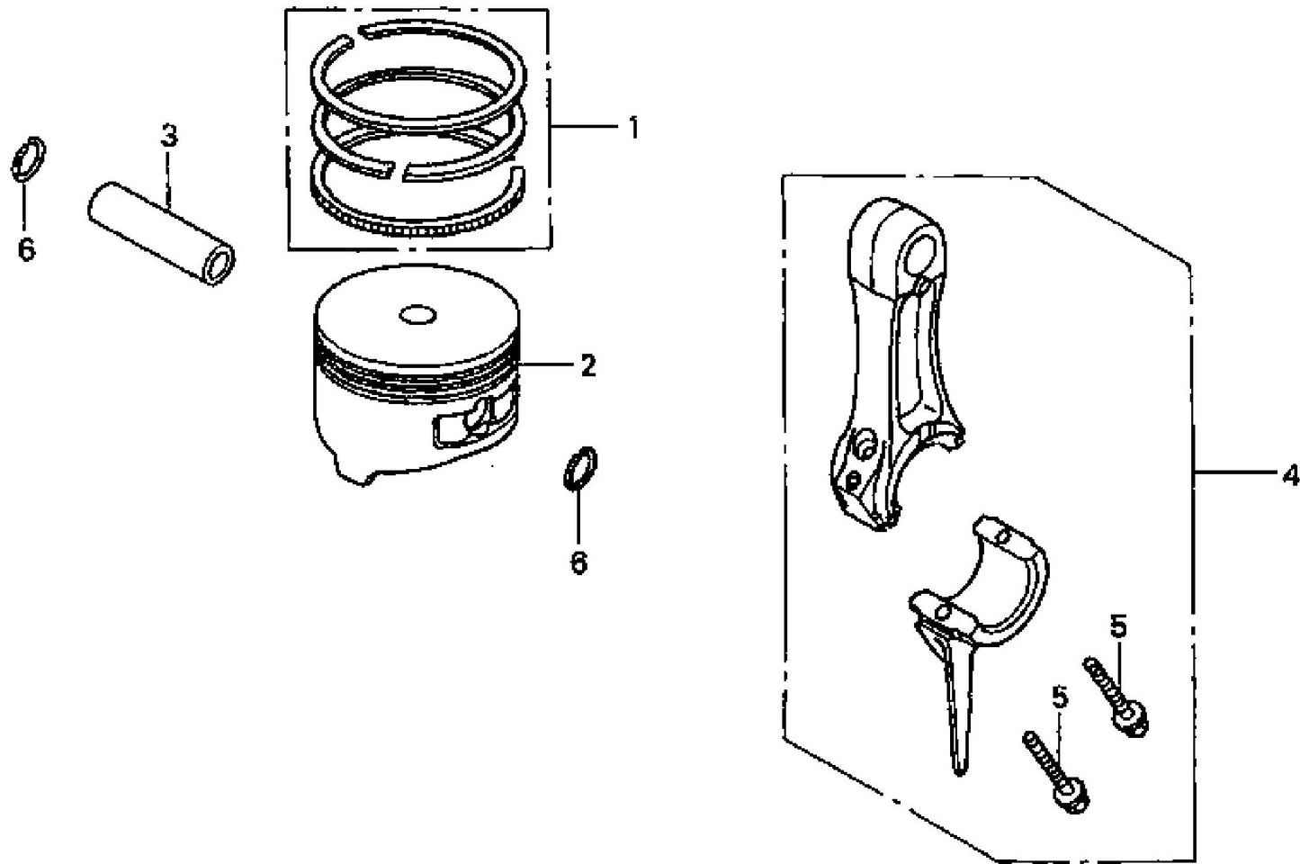 MTX70HD Honda GX100RTKRBF Engine Piston/Connecting rod Assembly Parts