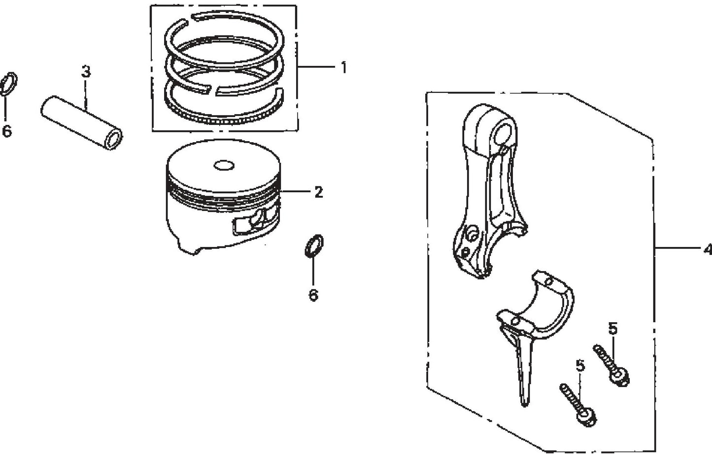 MT65HA Honda GX100KRBM Engine Piston Connecting Rod  Assembly Parts