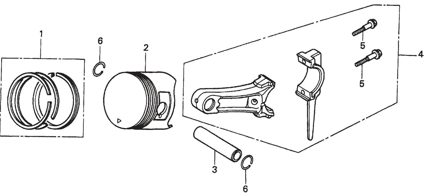 MVHR60HW HONDA GX120K1SM12  Piston/Connecting Rod Assembly Parts