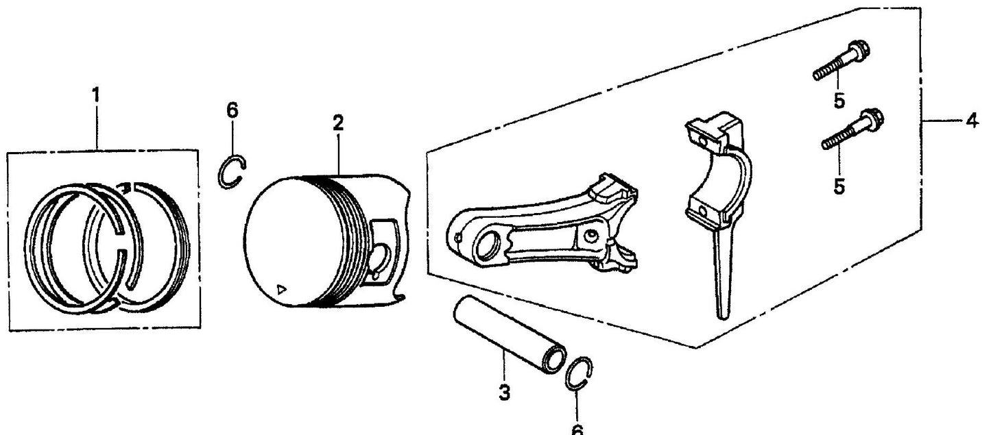 MVC88VGH/VGHW Honda GX160U1QMX2 Engine Piston/Ring  Assemble Parts