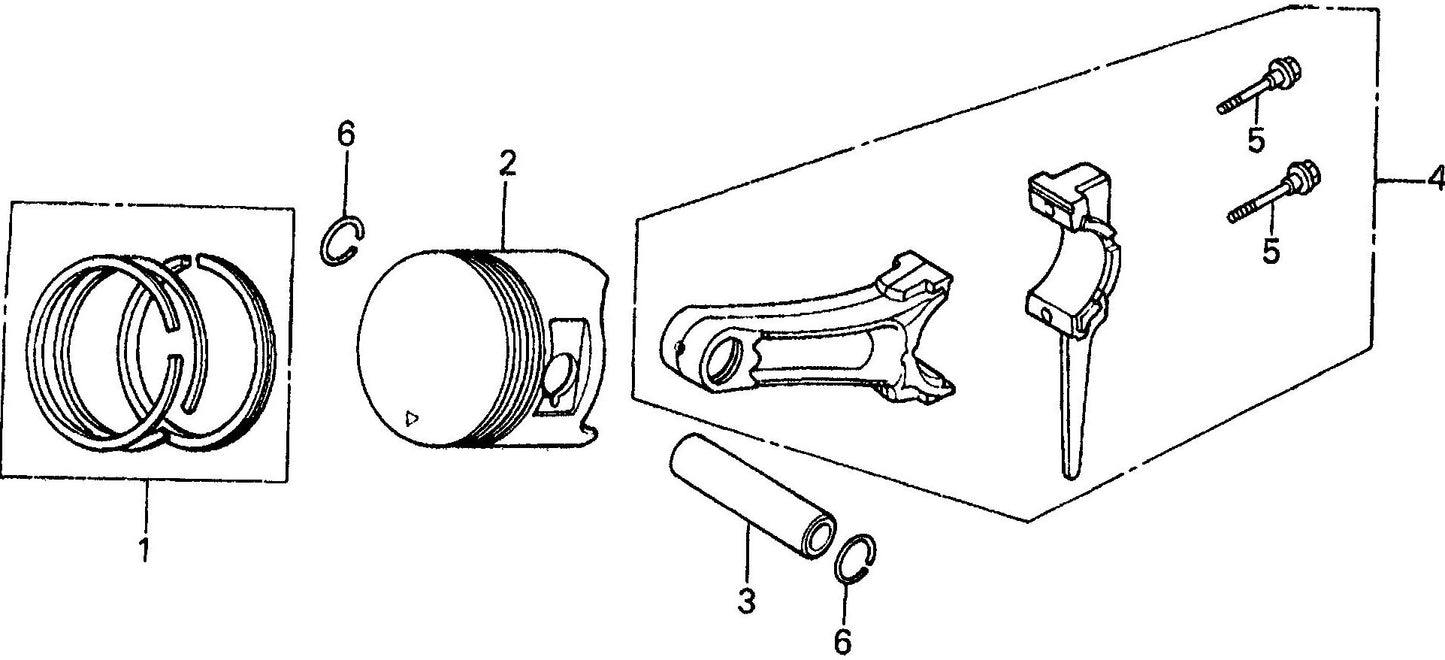 MVH304GHB Honda GX340K1SMX2 Piston Assembly Parts