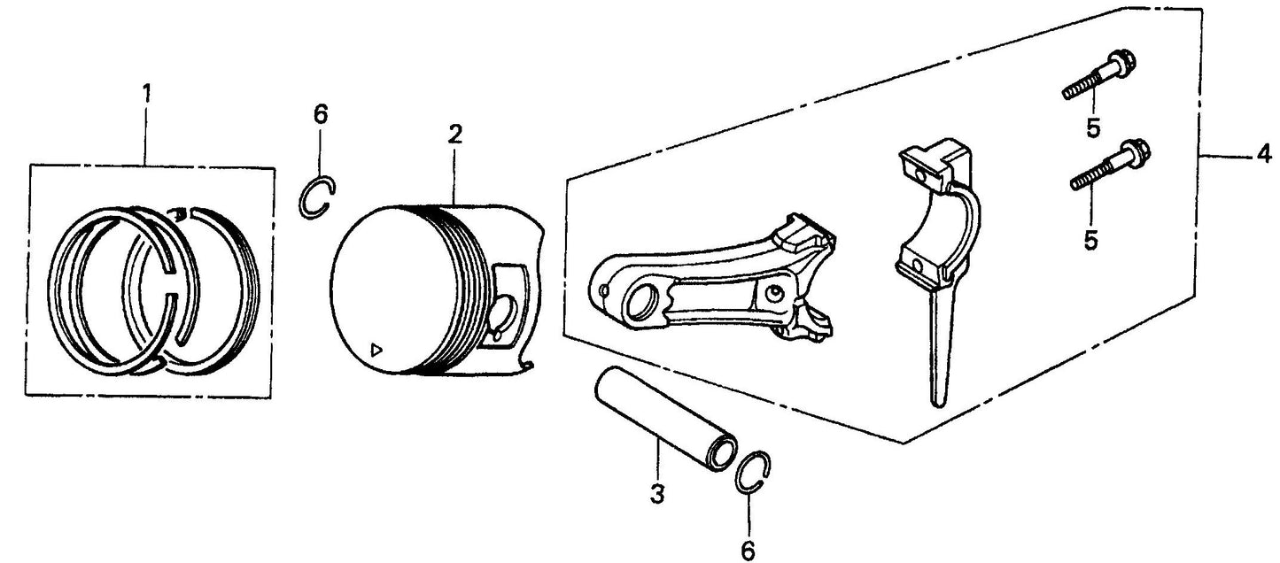 MQ MQD206H HONDA GX120K1QX2 ENGINE Piston Assembly Parts By Multiquip