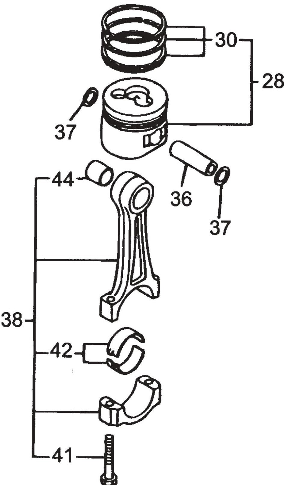 MT76D2 Yanmarl-48V6 Engine Piston Assembly Parts
