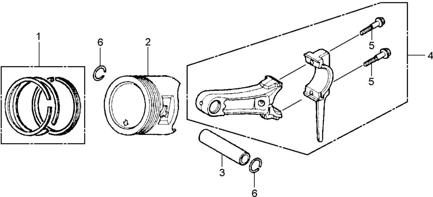 MVH158GH Honda GX200UT2SM14/SCM Engine Piston Assembly Parts