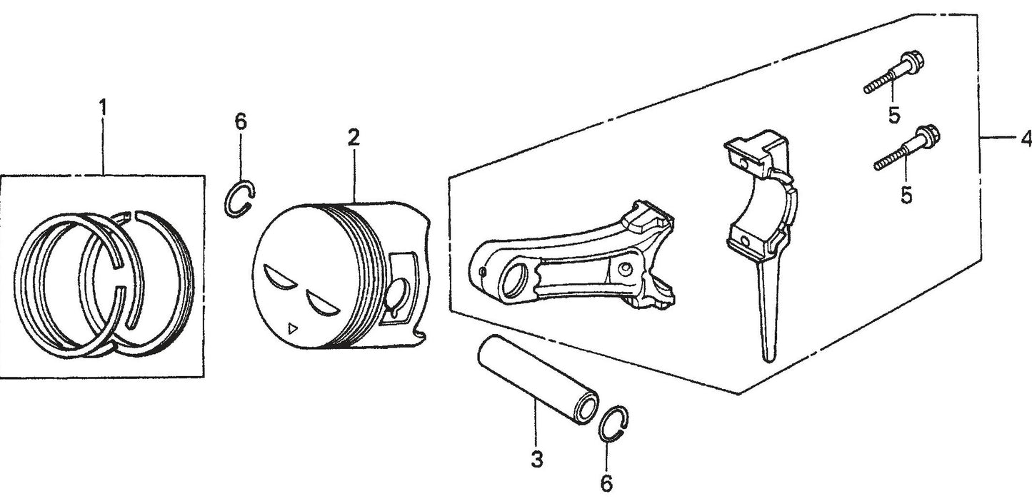 MVH200GH Honda GX240K1SMX2 Engine Piston Assembly Parts