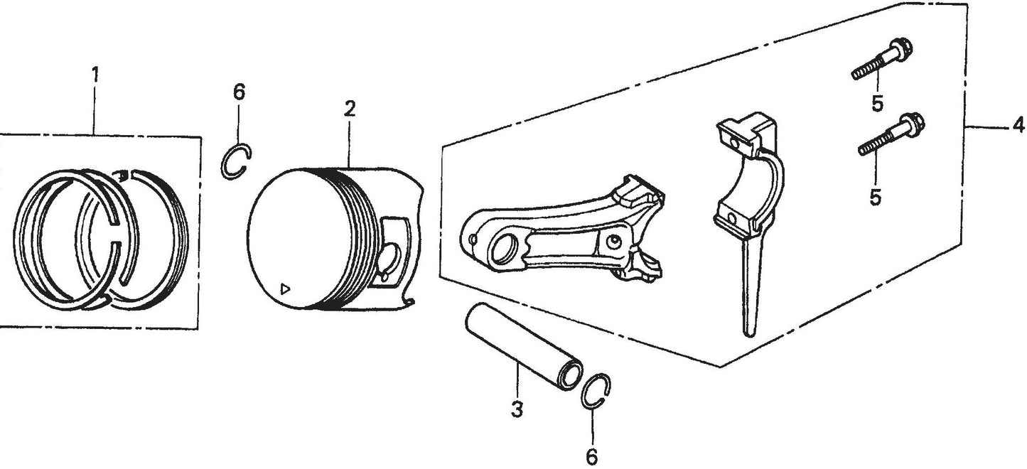 MQ QP204H HONDA GX120K1PX2/GX120U1PX2 Engine Piston Assembly Parts By Multiquip