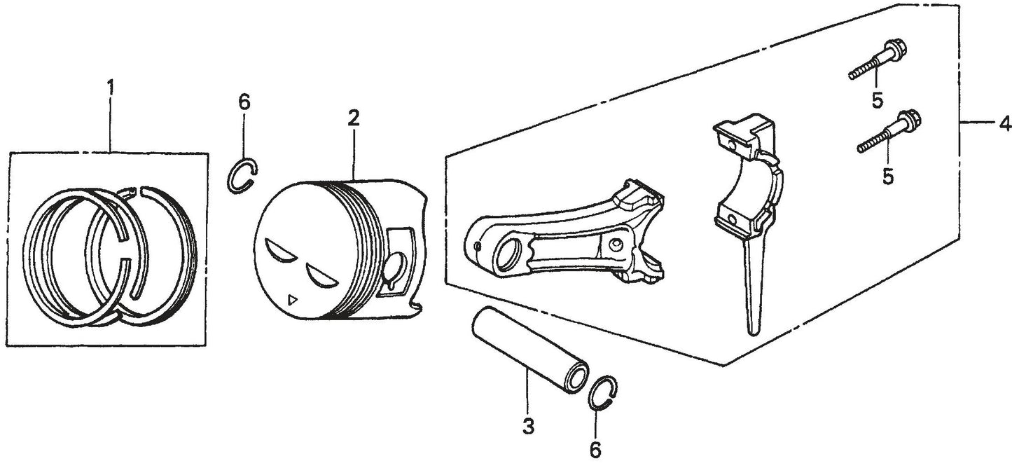 QP301TH HONDA GX240K1PA2 ENGINE Piston Assembly Parts By Multiquip