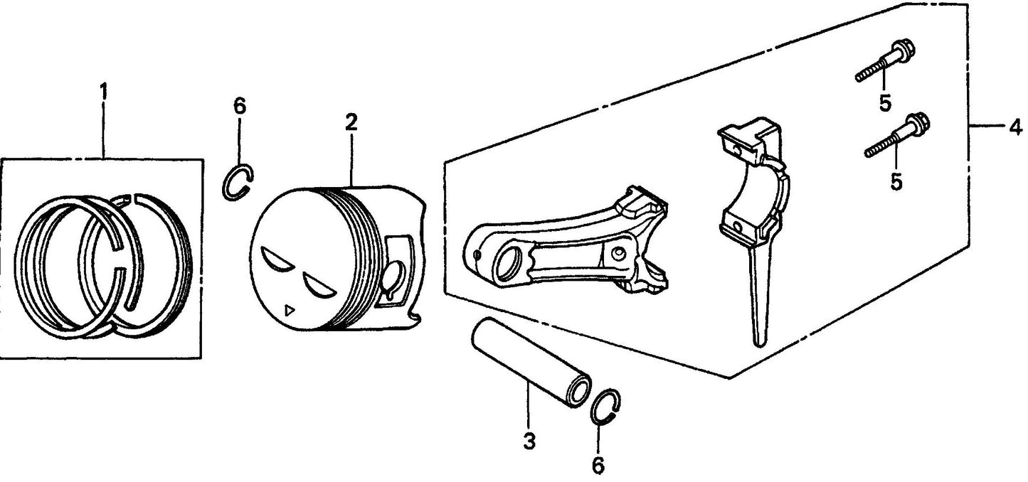 T30H HONDA GX240K1PMT2 Engine Piston Assembly Parts By Multiquip
