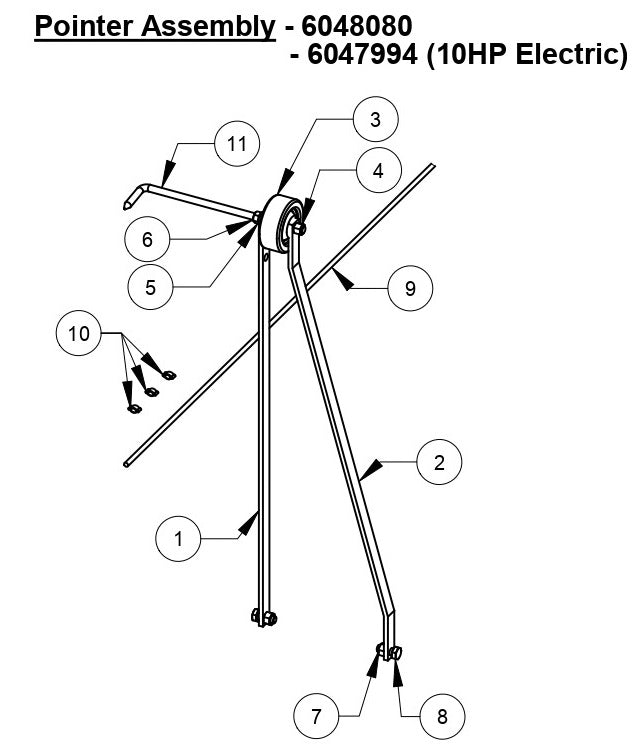 CC1300 XL Pointer Assembly (10 HP Electric)