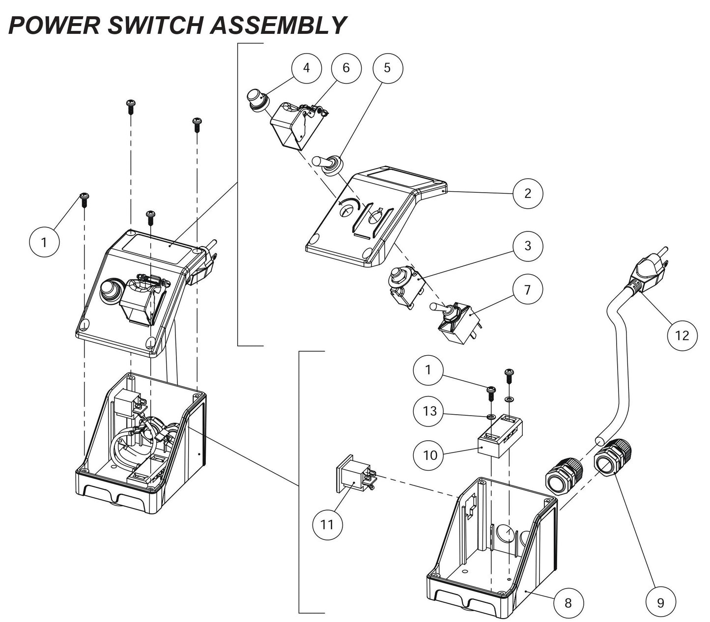 CC1000T Power Switch Assembly
