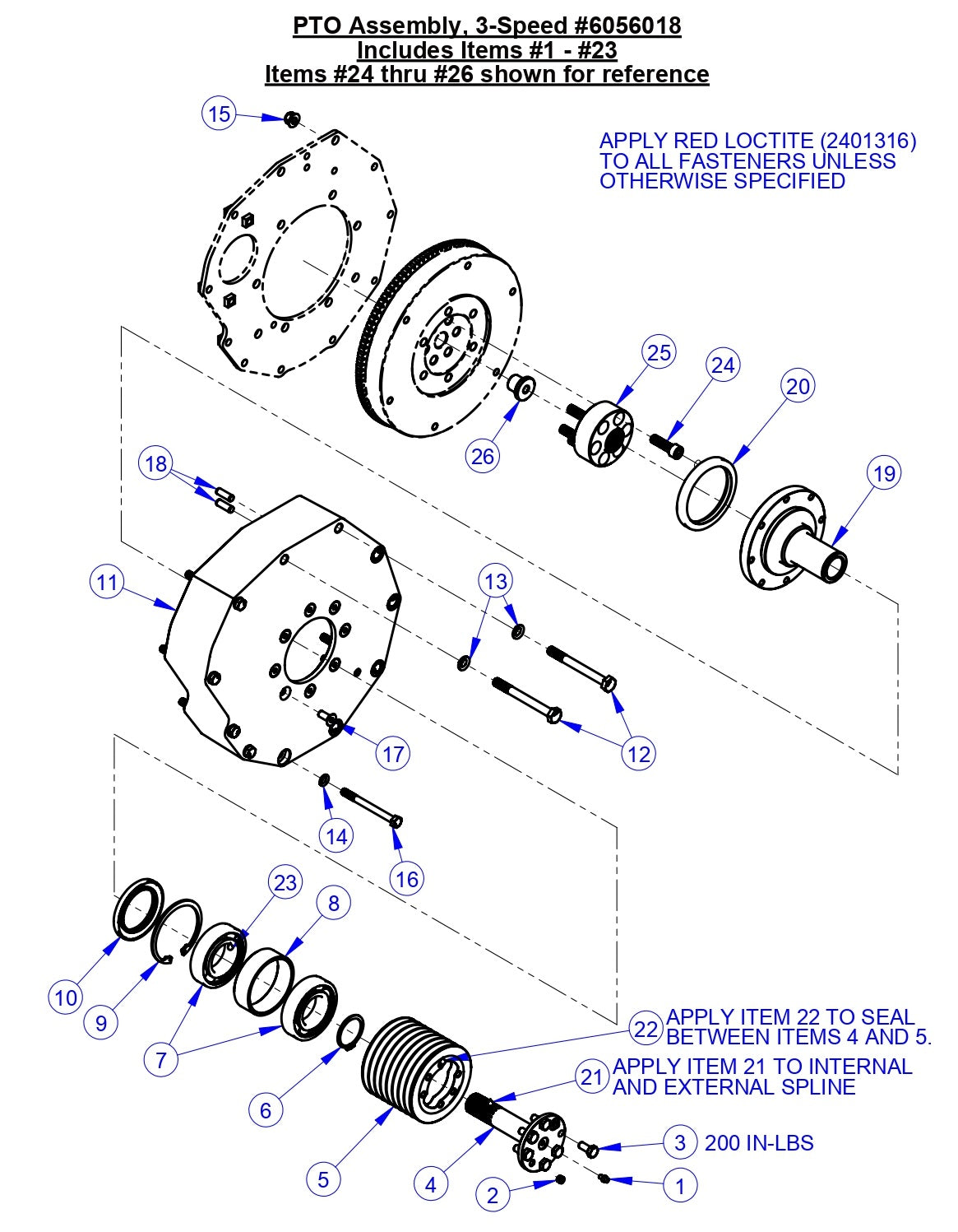 CC5555GK PTO Assembly, 3-Speed