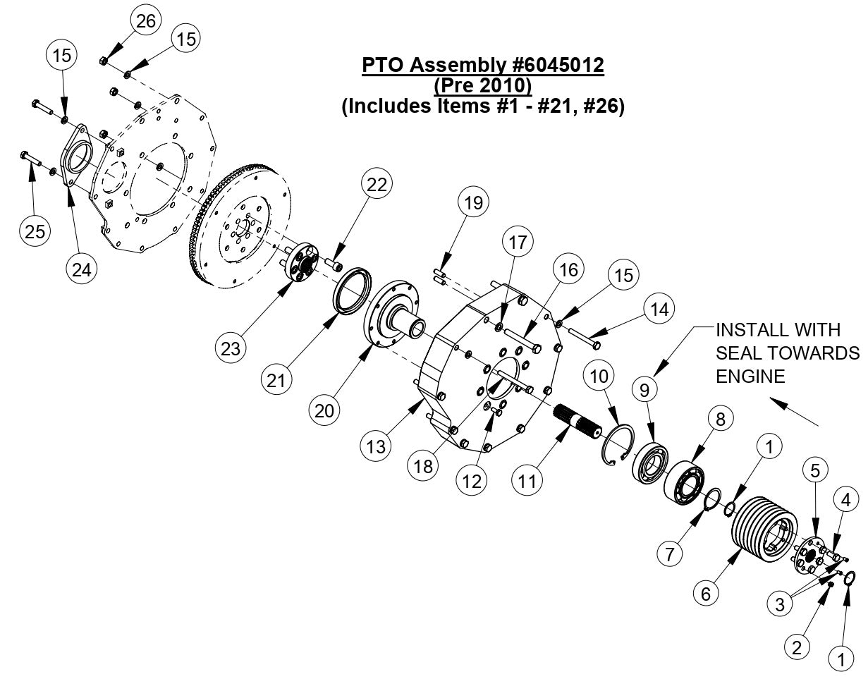 CC4144D PTO Assembly (Pre 2010)