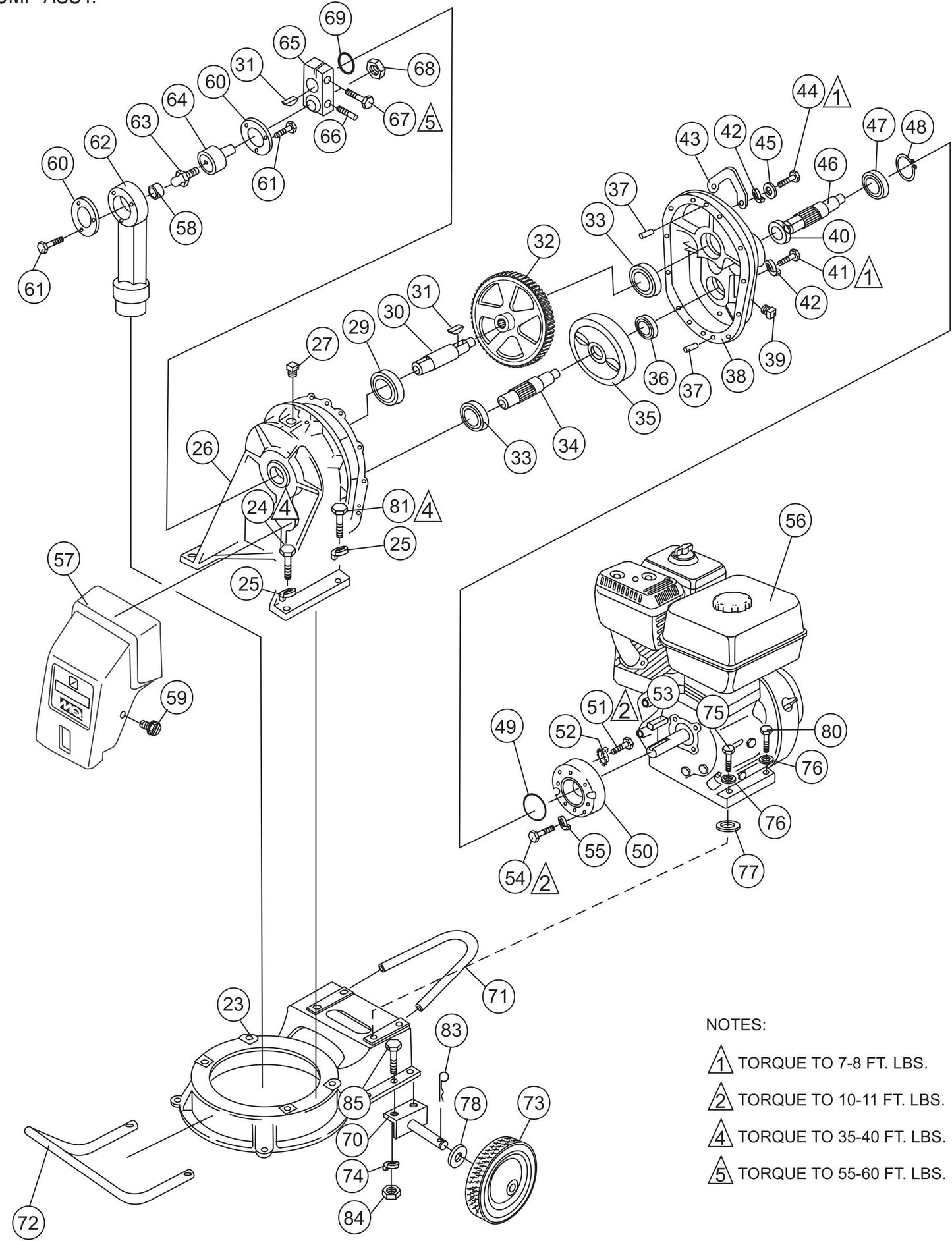 MQ MQD306HA Pump Assembly Parts By Multiquip