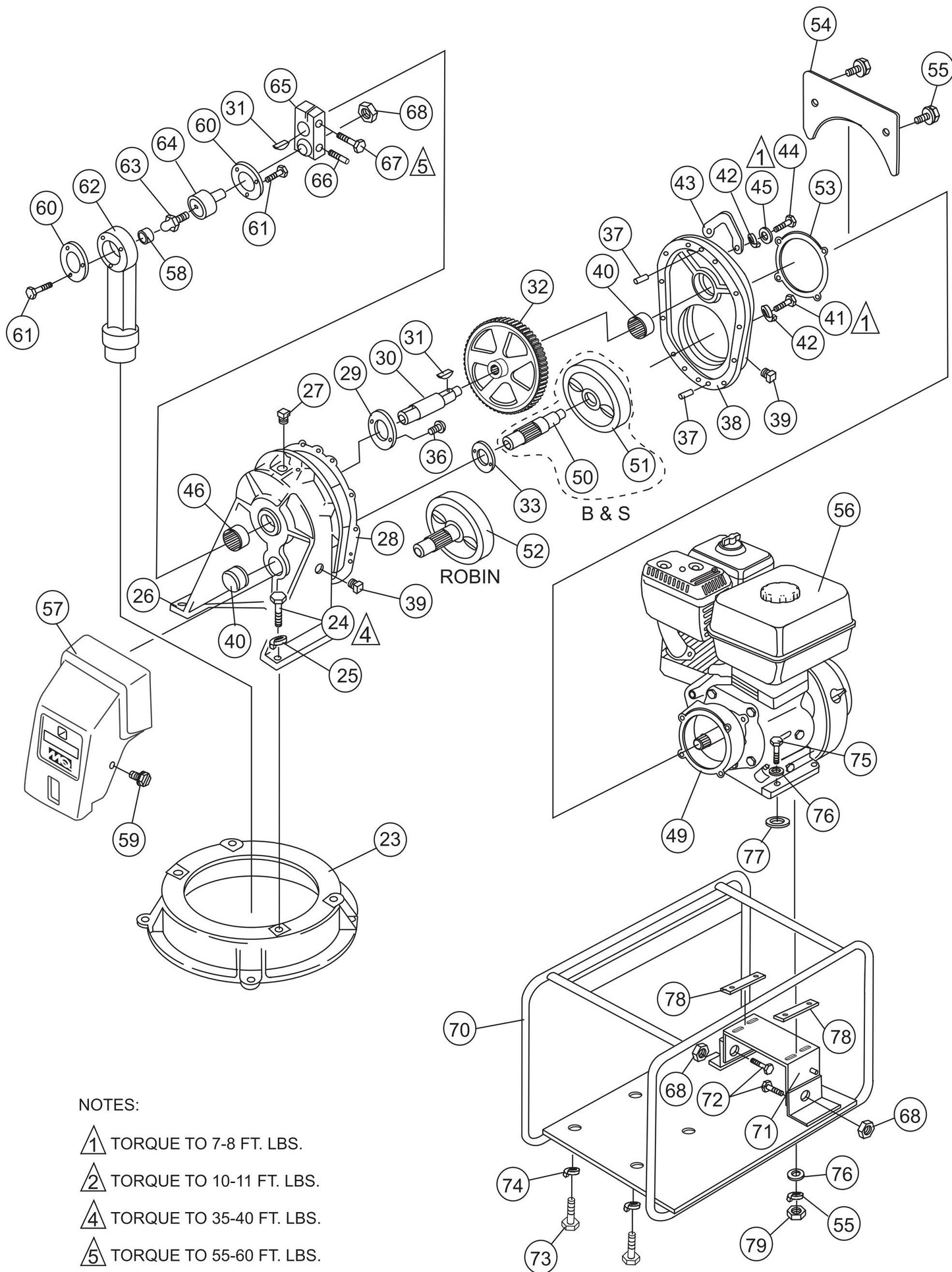 MQ MQD305B D305R Pump Assembly Parts By Multiquip