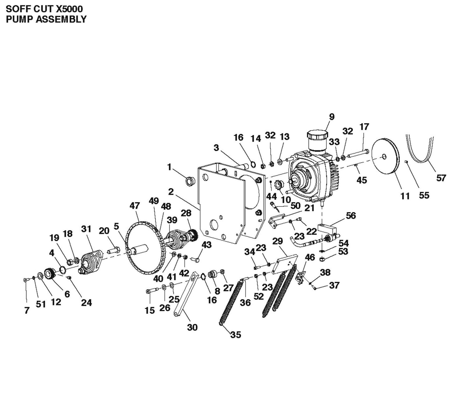 Pump Assembly Parts For Soff Cut X5000 by Husqvarna