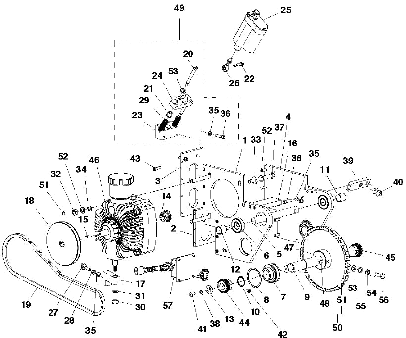 Pump Assembly Parts for Soff Cut 2500 Saw by Husqvarna