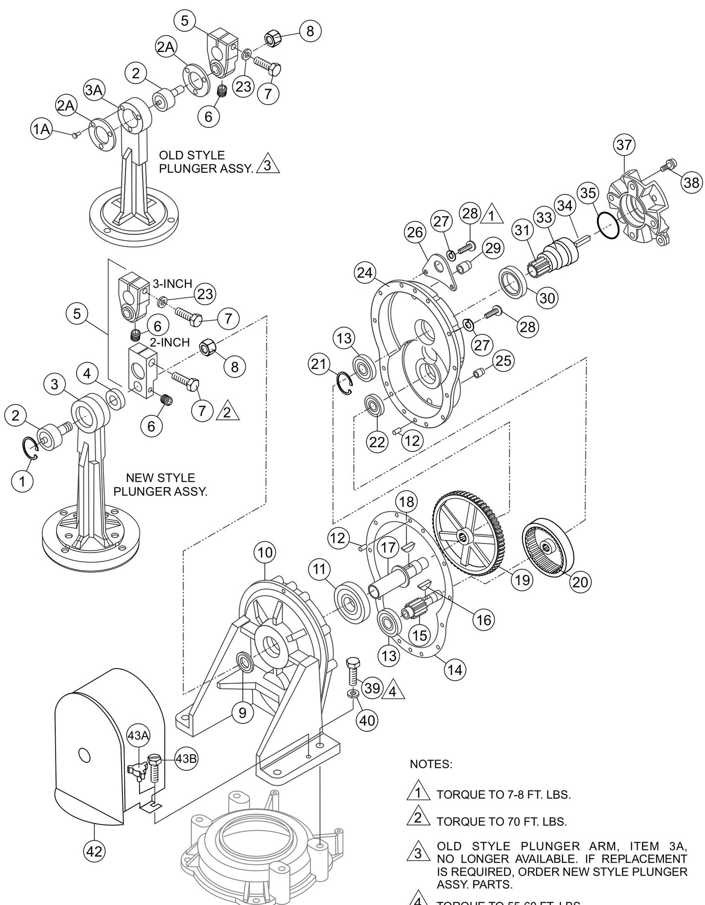 MQ MQD2H / MQD3H Pump Assembly Parts By Multiquip
