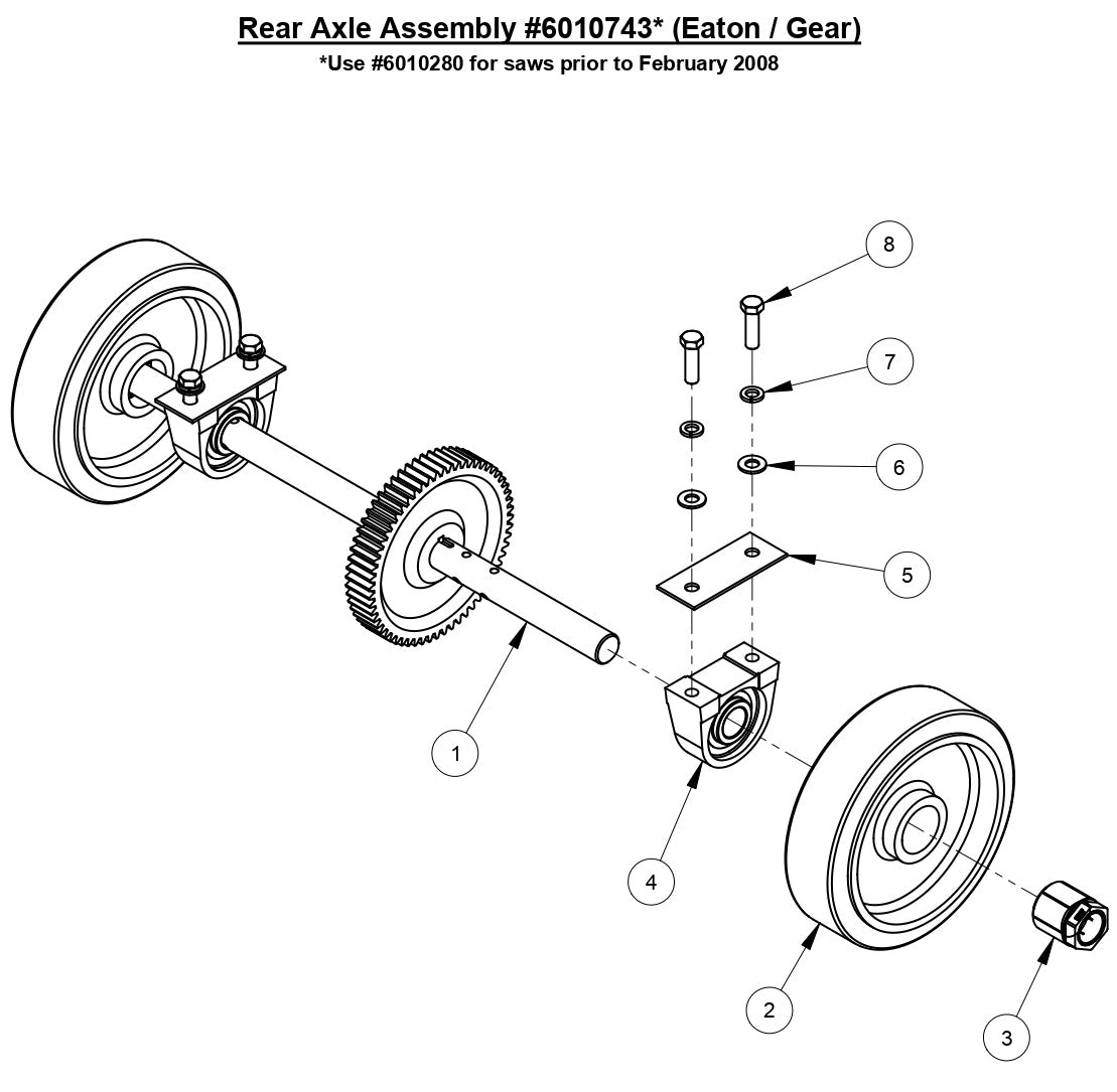 CC6540E Rear Axle Assembly (Eaton/Gear)