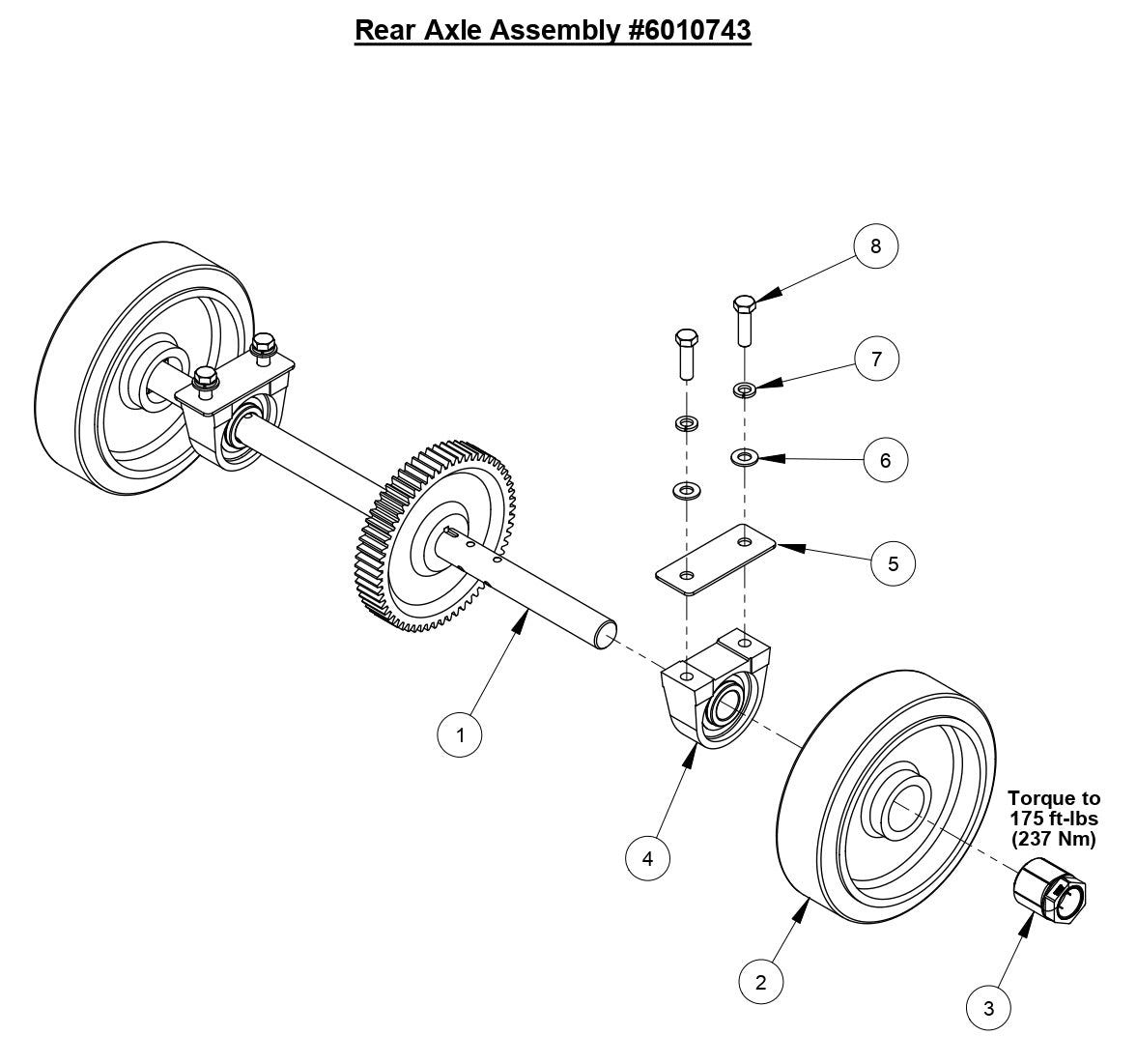 CC6561 Rear Axle Assembly