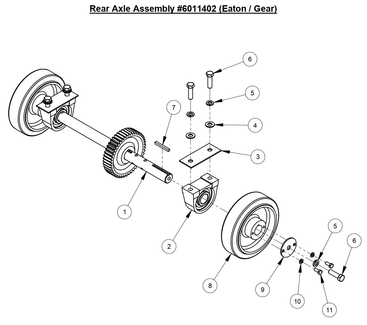CC3535 Rear Axle Assembly Eaton