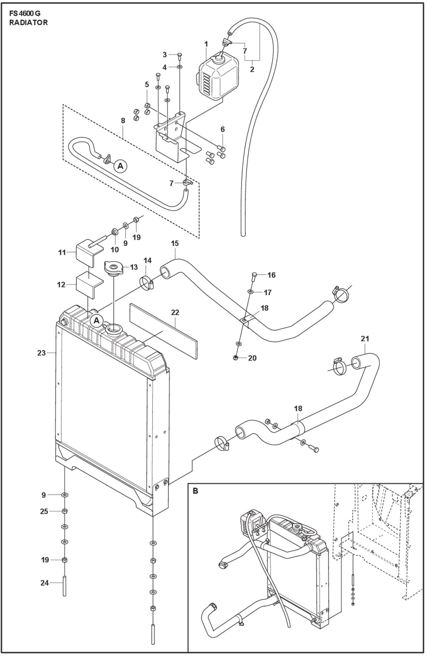 Radiator Parts For FS4600 G By Husqvarna