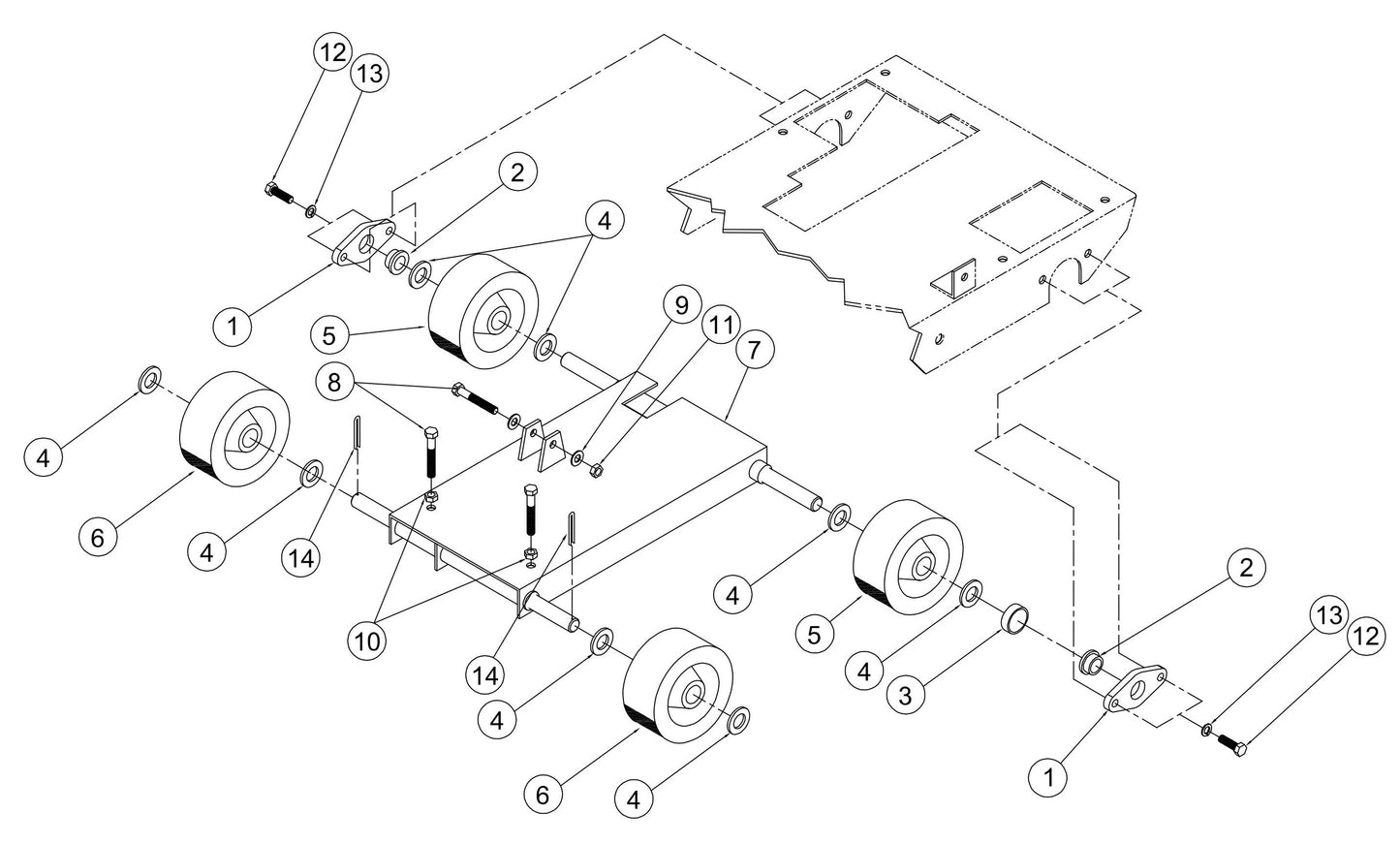 Raise Axle Assembly Parts By Norton Clippers