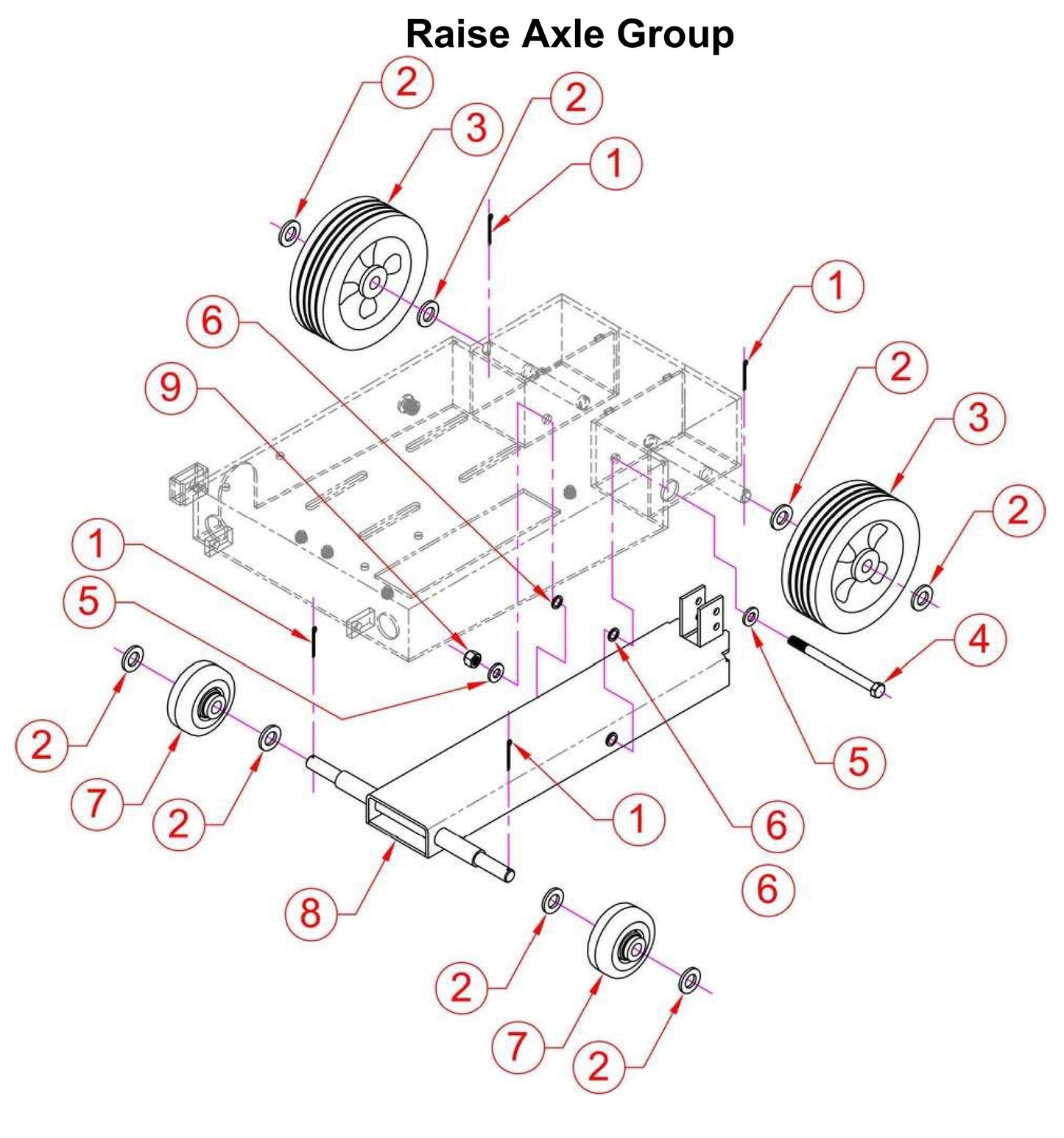 Raise Axle Group Parts By Norton Clippers