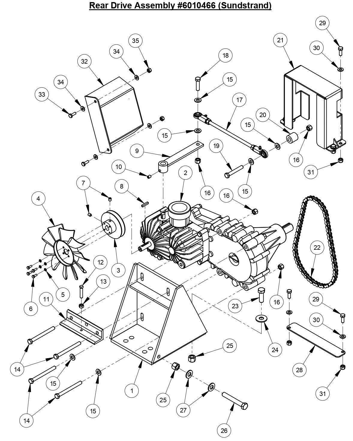 CC6540E Rear Drive Assembly (Sundstrand)
