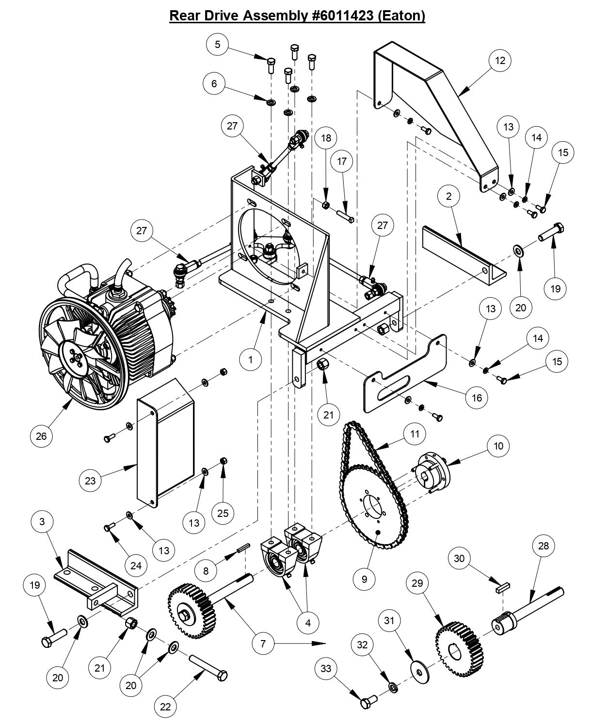 CC3535 Rear Drive Assembly (Eaton)