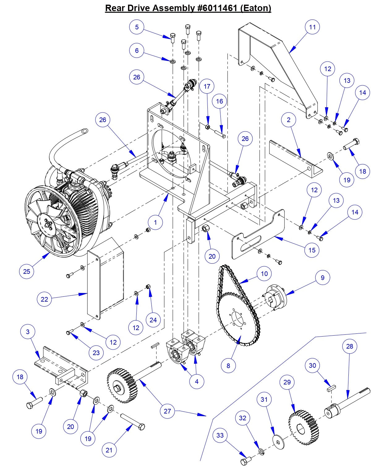 CC3500J Rear Drive Assembly (Eaton)
