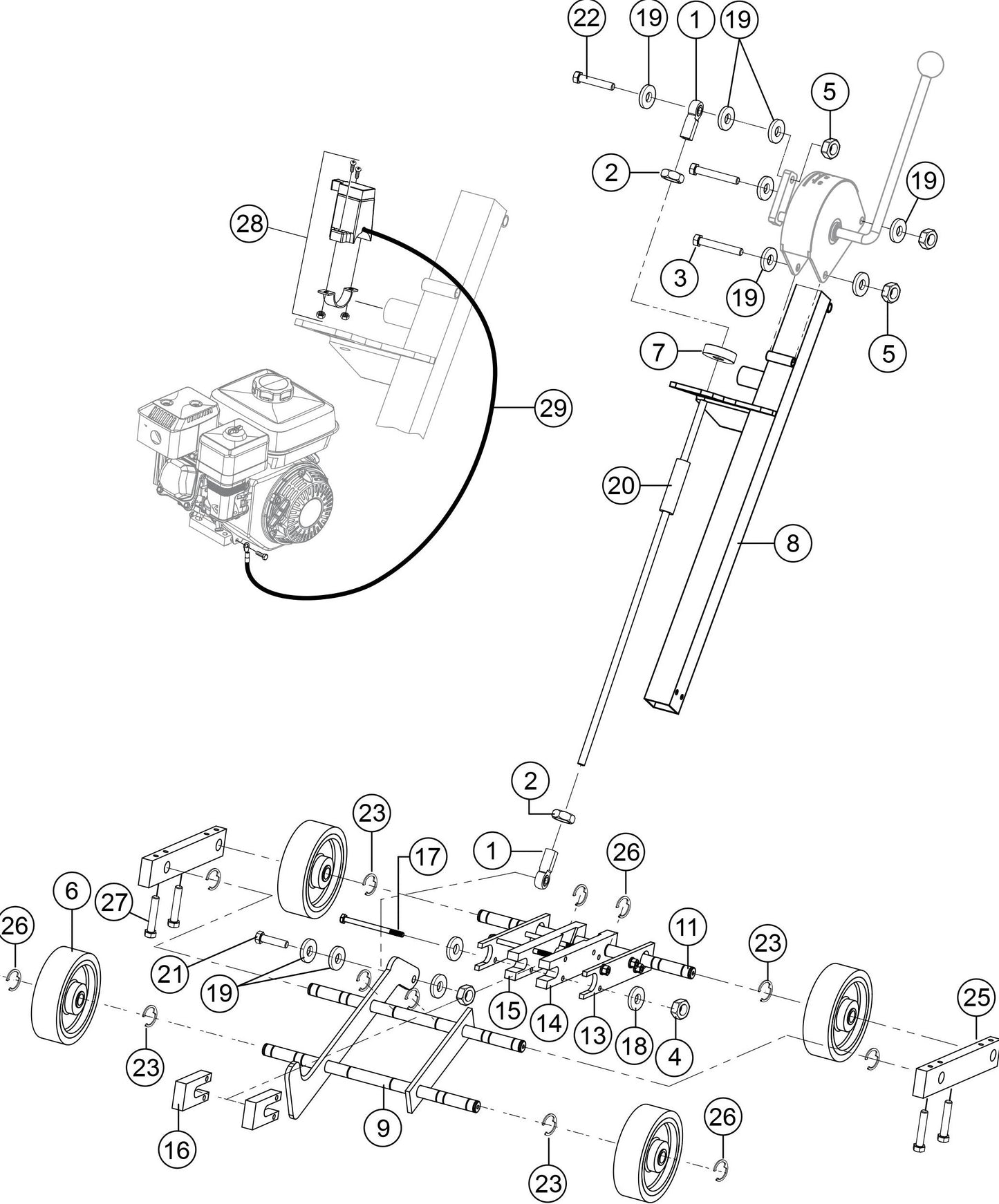 SP1G Rear Main Assembly Parts