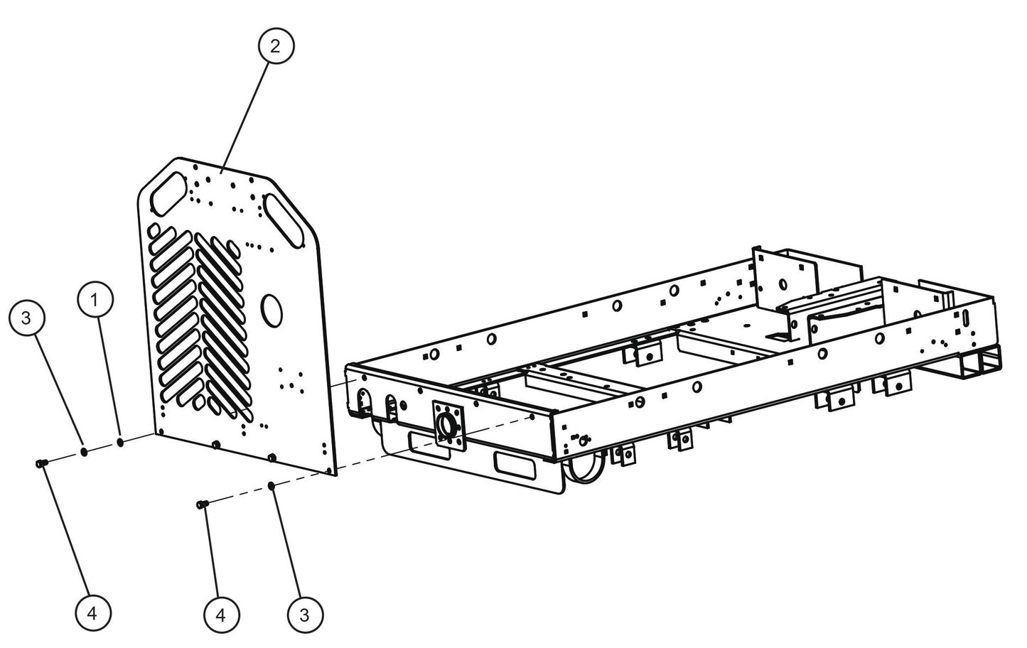 CE V-Series Night Lite Pro II Rear Panel (CAT) Parts By Allmand