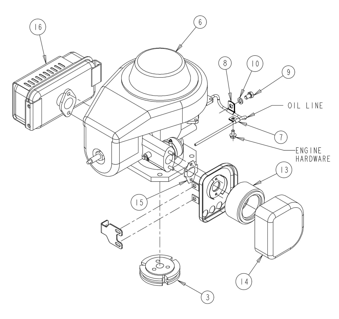 270 Robin Oil Injected Engine Assembly Parts By MBW