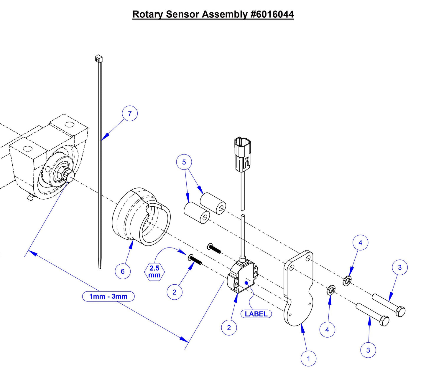 CC9074DK Rotary Sensor Assembly