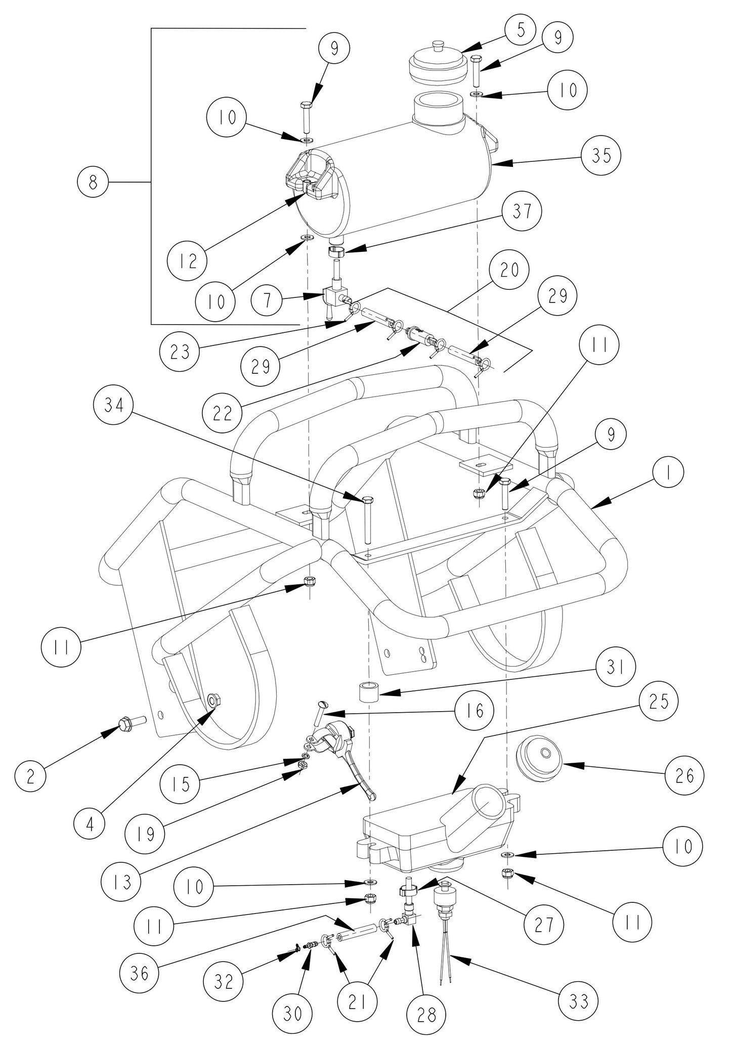 270R Standard Handle (Oil Injected only)